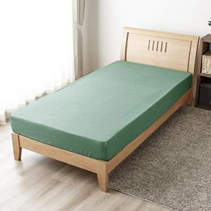 メリーナイト ボックスシーツ グリーン セミダブル 時短 ワンタッチ ベッドシーツ  FF17200-53