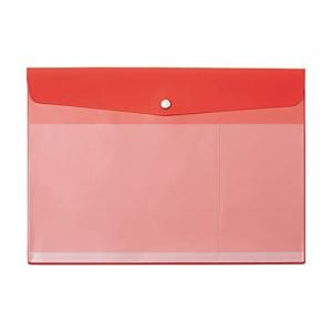 リヒトラブ 抗菌 PVC エンベロープケース A4 ALCLEA レッド F7745-3