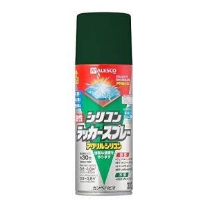 カンペハピオ スプレー 塗料 油性 つやあり つやけし ダークグリーン 300ML 日本製 油性シリコン