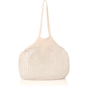 丸和貿易 トートメッシュバッグ クリーム サイズ：約W39 D63 H0 4008702-01