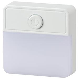 オーム電機 LEDスイッチ式ナイトライト NIT-ALA6PSQ-WN 06-0146 OHM ホワイト