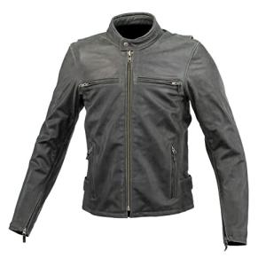 バイク用 LJ-534 シングルライダースレザージャケット Dark Green L