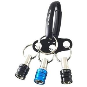 ベストツール BTH-3BBL ベスト オーバルカラビナ+3穴プレート付 3pcビットホルダーオーバルカラビナ付