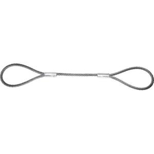 TRUSCO ワイヤーロープスリング Aタイプ アルミロック 16mm×2m TWAL-16S2