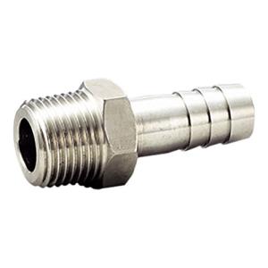 フローバル ホースニップル ステンレス製ねじ込み継手 VHN-0208 1/4x8