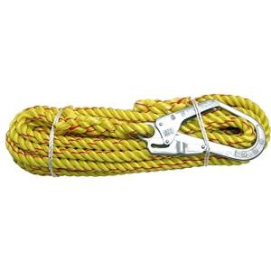 まつうら工業 ニューテトロン親綱片側大口径フック付 16mmΦ×15m ロープエンド逆サツマ加工