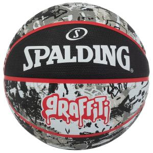 SPALDING バスケットボール グラフィティ ブラック×レッド 5号球 84-521J バスケ バスケット