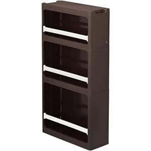 サンカ 隙間収納 すき間収納 完成品 キャスター付き ストランティ ラックB ブラウン  お