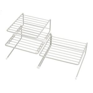 リバティーコーポレーション シンク下 シンクまわり ワイヤー ディッシュラック 3個セット ワームグレー LD-26