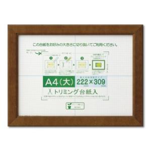 大仙 額縁 賞状額 カノエ A4大 ブラウン シュリンクパック J635D2501