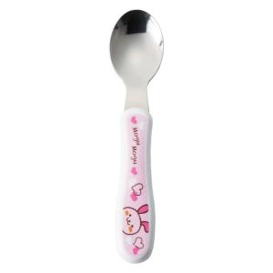 アサヒ興洋 子供用 スプーン 耐熱 うさぎ ピンク 電子レンジ対応 食洗機対応 日本製 セットで使える 子ども用