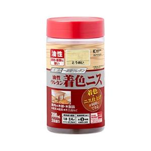 カンペハピオ ペンキ 塗料 油性 つやあり ニス 着色 高耐久 油性ウレタン着色ニス とうめい 300ML 日本製 00257644