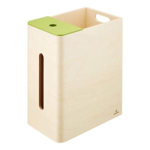 ヤマト工芸 ティッシュボックス ゴミ箱付き 木製 YK15-005 Double D♪ ナチュラル雑貨 北欧風 シ