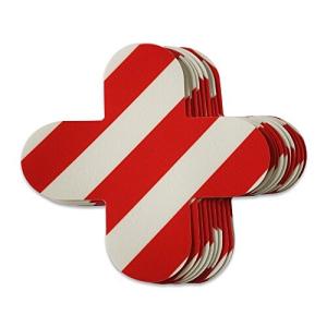 セーフラン 5Sフロア表示ステッカー レッド/ホワイト 赤/白 150×150mm 10枚セット 区画表示 5S管理