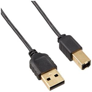 サンワサプライ 極細USBケーブル(USB2.0 A-Bタイプ・ブラック・2.5m)