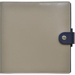 クオバディス 手帳 本革 カバー DUO デュオ 16x16cm グリ&ブルーニュイ qv16x1619gb