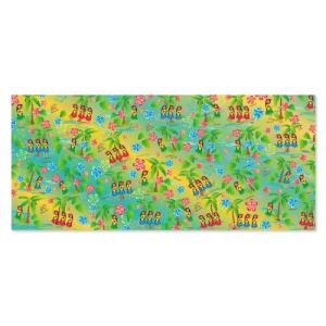 ASKA TOWEL サラッとドライ ハワイアンフェイスタオル フラガール ASK-2AP-HUL-GRN グリーン 400x900