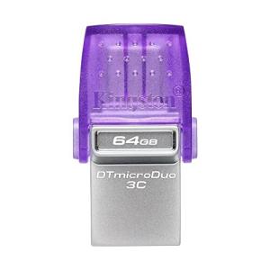 キングストンテクノロジー Kingston USBメモリ 64GB USB3.0/3.1/3.2gen1 DataTraveler microDuo 3C DTDUO3CG3/64GB