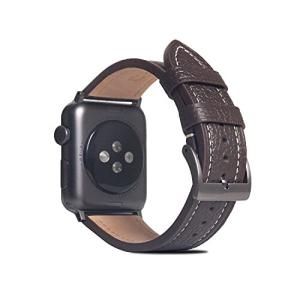 SLG Design FULL GRAIN LEATHER BAND for Apple Watch 45/44/42mm ブラウンクリーム