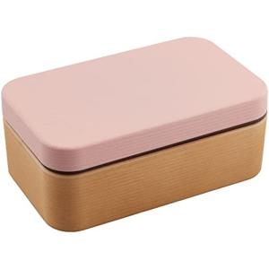 正和 Showa 弁当箱 お米がくっつきにくい 木目 樹脂 長角弁当 ピンク クリーンコート 電子レンジ 食洗器対応 6