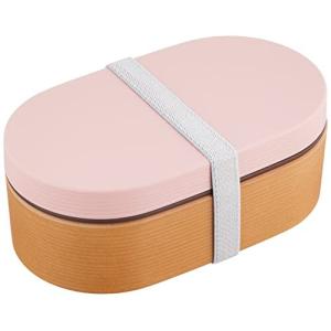 正和 Showa 弁当箱 お米がくっつきにくい 木目 樹脂 小判弁当 ピンク クリーンコート 電子レンジ 食洗器対応 6