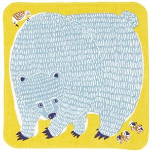 むす美 kata kata ふわふわ タオル くまととり イエロー 日本製 70020-102