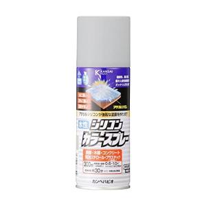 カンペハピオ スプレー 塗料 水性 つやあり 高耐久 微臭 多用途 水性シリコンカラースプレー シルバー 300ML 日