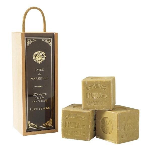 ジーピークリエイツ マリウスファーブル社 サボンドマルセイユ マルセイユ石けん 木箱ギフト