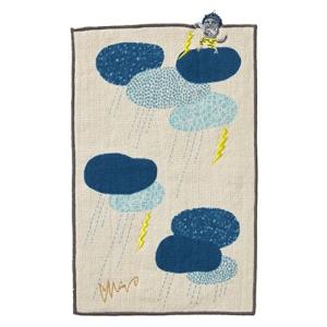 楠橋紋織 morita MiW 小さなポケットハンカチ カミナリチャン グレー A-65939-86-GY 15.5×25cm
