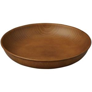 正和 Showa NH home 木目 樹脂 ラウンド プレート L ブラウン クリーンコート 電子レンジ 食洗器対応 日本製 軽い