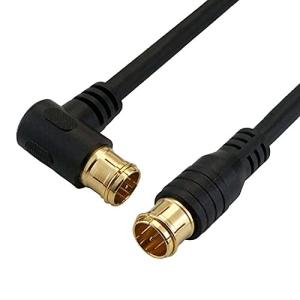 ホーリック アンテナケーブル S-4C-FB同軸 1.5m  ブラック L字差込式/差込式コネクタ HAT15-050LPBK