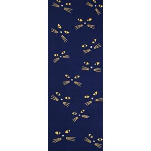 プレーリードッグ 和布華 WAFUKA 手ぬぐい ネコ柄 暗闇にネコ TE-371 サイズ:約33×90cm