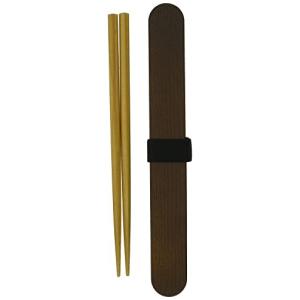 たつみや 箸箱セット 19cm 曲げわっぱ 日本製 ダークブラウン