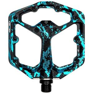 クランクブラザーズ MTB用フラットペダル スタンプ7 Lサイズ スプラッターペイントブルー