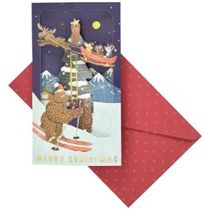 グリーティングライフ 置いて飾れる クリスマスカード オカタオカ スキー OK-24