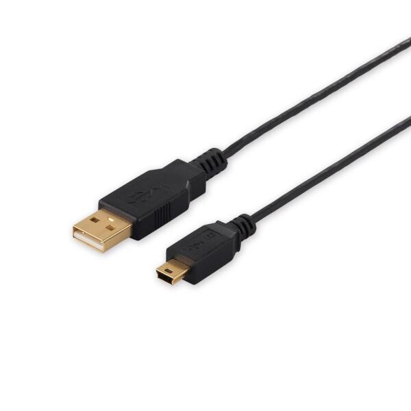 バッファロー iBUFFALO USB2.0ケーブル (A to miniB) スリムタイプ ブラッ...