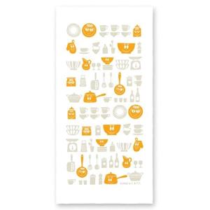 宮本 ふきん バーバパパ キッチンクロス キッチン ホワイト 約33×70cm 08084