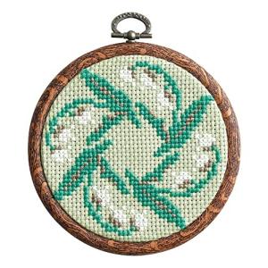 オリムパス製絲 クロスステッチキット &Botanical スズラン 7561 専用フープ付