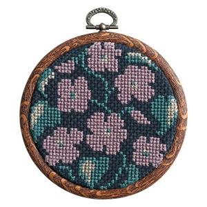 オリムパス製絲 クロスステッチキット &Botanical スミレ 7559 専用フープ付