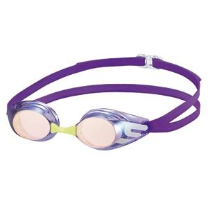 日本製 スイミングゴーグル パープル×ブラウンミラー PURBR SR-11JM