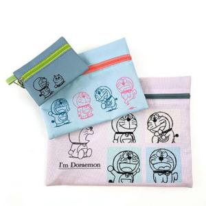 マリモクラフト I'MDORAEMON 3連ポーチ シンプル L/W27×H21cm M/W19×H14cm S/W11×H8cm DRSR-268