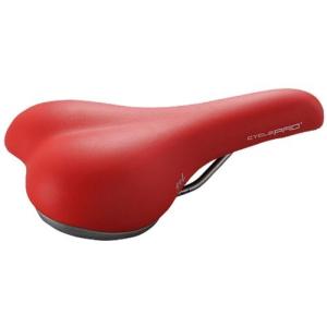 CYCLE PRO 自転車 サドル ゲル入 コンフォート用 クッション性 レッド 480g スチールレール ロード