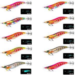 YO-ZURI エギ: アオリーQ サーチ ダブルグロー 2.5号 DLRO:11 レッドオレンジ