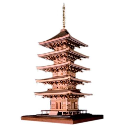 ウッディジョー 1/75 瑠璃光寺 五重塔 木製模型 組立キット