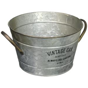 ジャルダン ラウンドカン L アンティーク風 バケツ