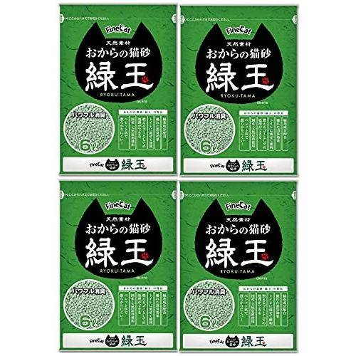 常陸化工 おからの猫砂 緑玉 6L×4個