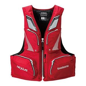 シマノ(SHIMANO) ライフジャケット 救命胴衣 NEXUS フローティングベスト VF-142Q レッド 2XL｜trafstore