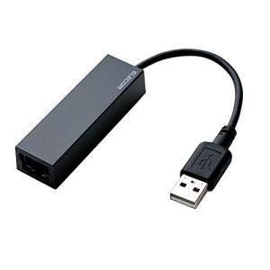 エレコム 有線LANアダプター USB-A USB2.0 ブラック EDC-FUA2-B｜trafstore