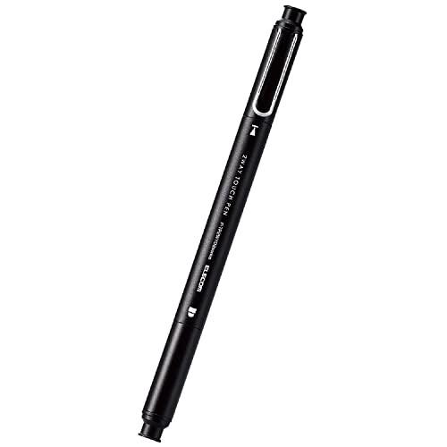 エレコム タッチペン スタイラスペン 2Way (超感度タイプ+ディスクタイプ)  ブラック P-T...