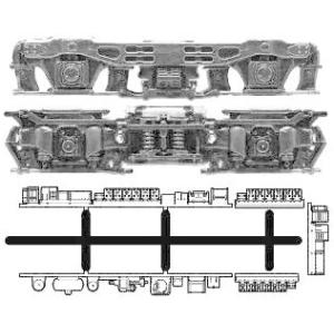 グリーンマックス Nゲージ 動力台車枠・床下機器セット A-38 (DT16/20＋8596BM) ...
